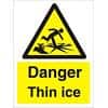 Warning Sign Thin Ice Plastic 30 x 20 cm