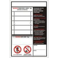 Mandatory Sign Maximum Loads Adhesive Plastic 60 x 40 cm