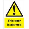 Warning Sign Door Alarmed Vinyl 30 x 20 cm