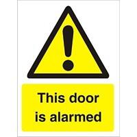 Warning Sign Door Alarmed Plastic 30 x 20 cm