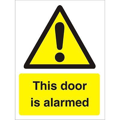 Warning Sign Door Alarmed Plastic 40 x 30 cm