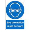 Mandatory Sign Eye Protection Plastic 60 x 40 cm