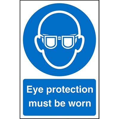 Mandatory Sign Eye Protection Plastic 60 x 40 cm