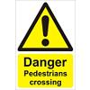 Warning Sign Pedestrians Plastic 60 x 40 cm