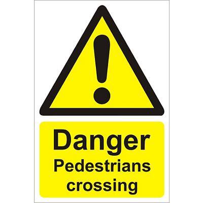 Warning Sign Pedestrians Plastic 60 x 40 cm