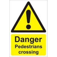 Warning Sign Pedestrians Plastic 60 x 40 cm