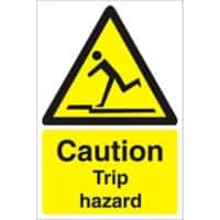 Warning Sign Trip Hazard Plastic 60 x 40 cm