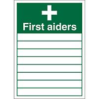 First Aid Sign First Aiders Plastic 60 x 40 cm