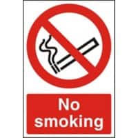Prohibition Sign No Smoking Plastic 60 x 40 cm
