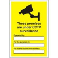 Warning Sign Under CCTV Plastic 60 x 40 cm