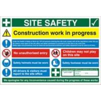 Site Sign Site Safety PVC 40 x 60 cm