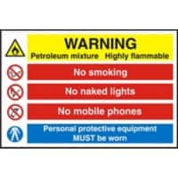 Warning Sign Petroleum Plastic 40 x 60 cm