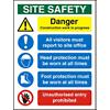 Construction Site Sign Site Safety Fluted Board 60 x 45 cm