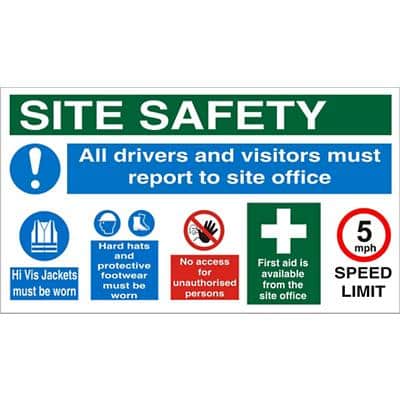 Site Sign Site Safety PVC 45 x 80 cm