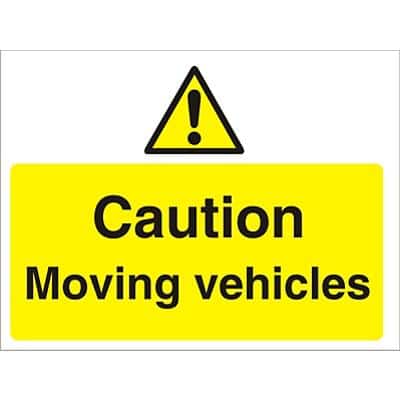Warning Sign Moving Vehicles PVC 30 x 40 cm