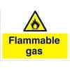 Warning Sign Flammable Gas Fluted Board 30 x 40 cm