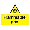 Warning Sign Flammable Gas Fluted Board 45 x 60 cm