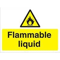 Warning Sign Flammable Liquid PVC 30 x 40 cm