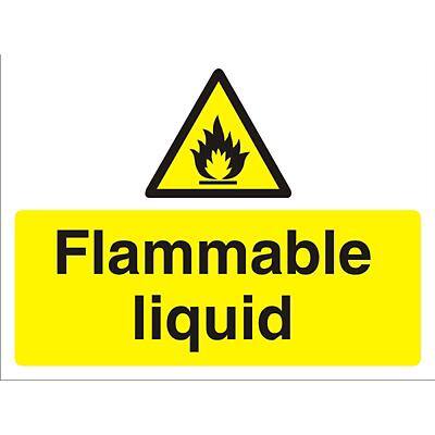 Warning Sign Flammable Liquid PVC 30 x 40 cm
