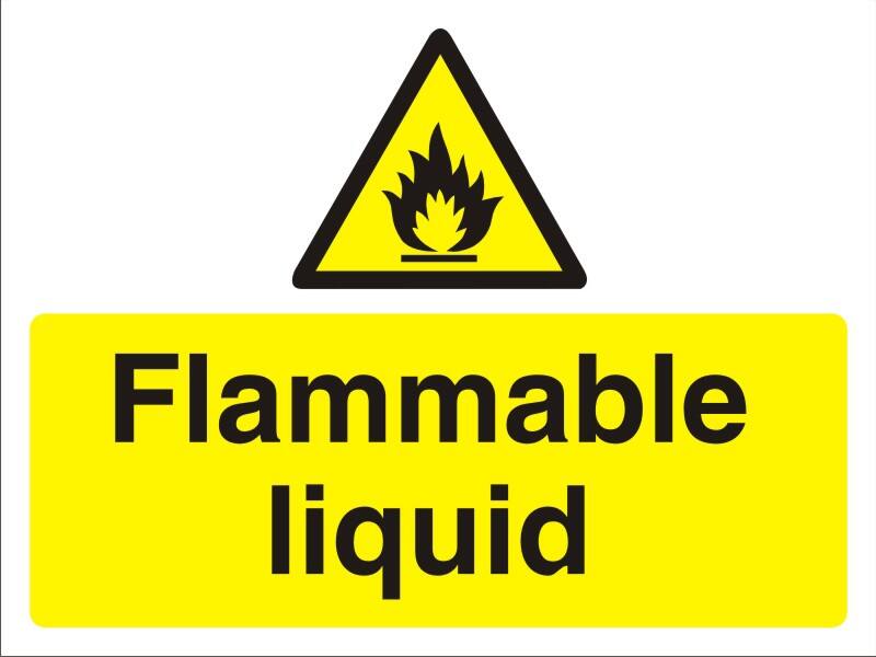 Warning Sign Flammable Liquid Freestanding PVC (Polyvinyl Chloride) 45 x 60 cm