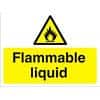 Warning Sign Flammable Liquid PVC 45 x 60 cm