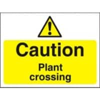 Warning Sign Plant Crossing PVC 30 x 40 cm