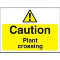 Warning Sign Plant Crossing Freestanding PVC (Polyvinyl Chloride) 45 x 60 cm