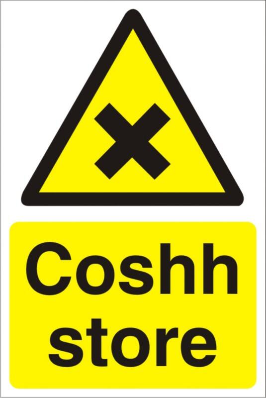 Warning Sign Coshh Store Freestanding PVC (Polyvinyl Chloride) 30 x 20 cm