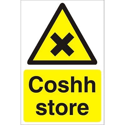 Warning Sign Coshh Store PVC 30 x 20 cm