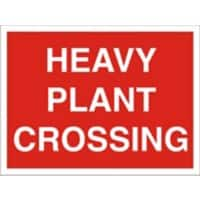 Warning Sign Heavy Plant Crossing PVC 30 x 40 cm