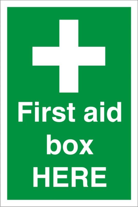 First Aid Sign First Aid Box Freestanding PVC (Polyvinyl Chloride) 30 x 20 cm