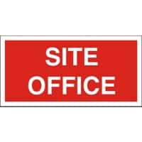 Site Sign Site Office PVC 10 x 20 cm