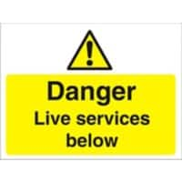 Warning Sign Live Services PVC 30 x 40 cm