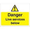 Warning Sign Live Services PVC 45 x 60 cm