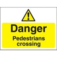 Warning Sign Pedestrians Crossing Freestanding Corrugated Board 45 x 60 cm