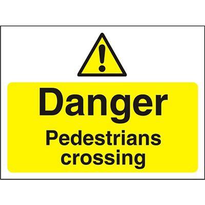 Warning Sign Pedestrians Crossing PVC 30 x 40 cm