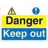 Warning Sign Keep Out Fluted Board 45 x 60 cm