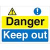 Warning Sign Keep Out PVC 45 x 60 cm