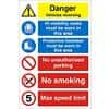 Warning Sign Vehicles Reversing Plastic 60 x 40 cm