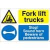 Mandatory Sign Fork Lift Plastic 40 x 60 cm