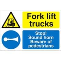 Mandatory Sign Fork Lift Plastic 40 x 60 cm