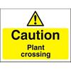 Warning Sign Plant Crossing Fluted Board 30 x 40 cm