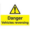 Warning Sign Vehicles Reversing Fluted Board 30 x 40 cm