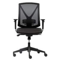 Realspace Ergonomic Office Chair with 2D Armrest and Adjustable Seat Synchro Tilt 110 kg Black Karl