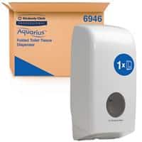AQUARIUS Folded Toilet Tissue Dispenser 6946 Plastic Wall Mountable White