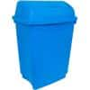 Bentley Swing Top Waste Bin 50L Plastic Blue 45 x 32 x 63 cm