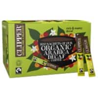 Clipper Organic Arabica Decaff Instant Coffee Sachets Freeze Dried Pack of 200