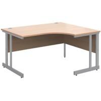 Dams International Momento Right Hand Corner Desk Corner Beech Cantilever 1,400 (W) x 1,200 (D) x 725 (H) mm MFC (Melamine Faced Chipboard)