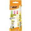 BIC Flex Highlighter Assorted Fine Chisel 1-4.3 mm Pack of 4