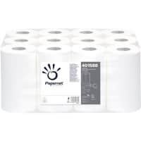 Papernet Standard Hand Towels Rolled White 1 Ply 401588 12 Rolls